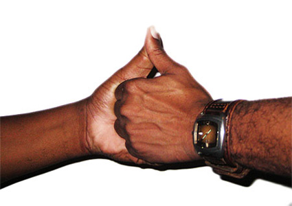 Inventing new ways to shake hands/greet each other